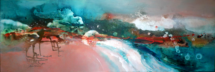 Twilight Seas acrylic on canvas 152 x 51cm SOLD