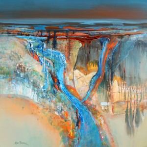River Deep 91 x 91 cm acrylic on canvas